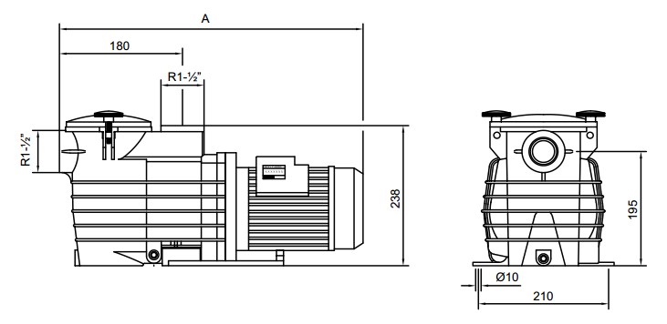 Насос OK 51, 0,58 кВт, 8,5 м3/год (при 8 м), 1 1/2"